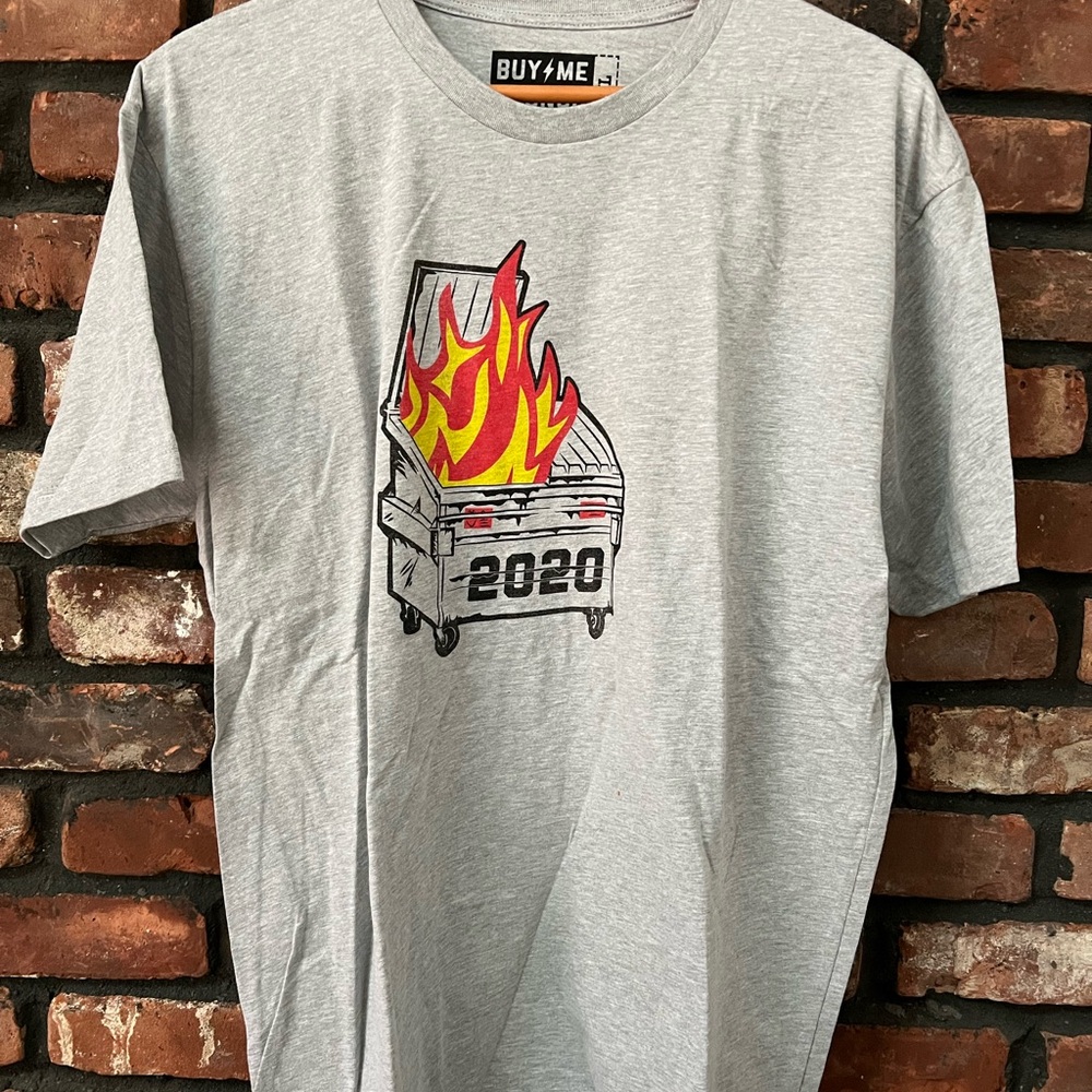 Thechive 2020 Dumpster Fire Graphic Tee - Light Gray